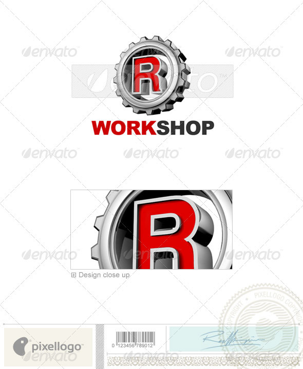 R Logo - 3D-292-R - Letters Logo Templates