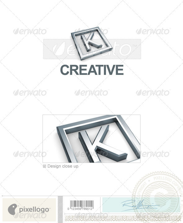 K Logo - 3D-295-K - Letters Logo Templates