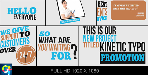 Kinetic Typo Promotion - VideoHive 4699536