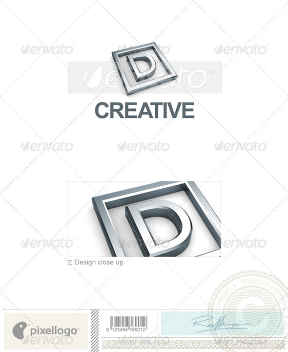 D Logo - 3D-295-D - Letters Logo Templates