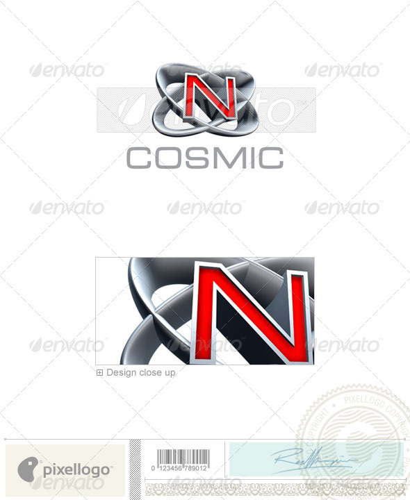 N Logo - 3D-348-N - Letters Logo Templates