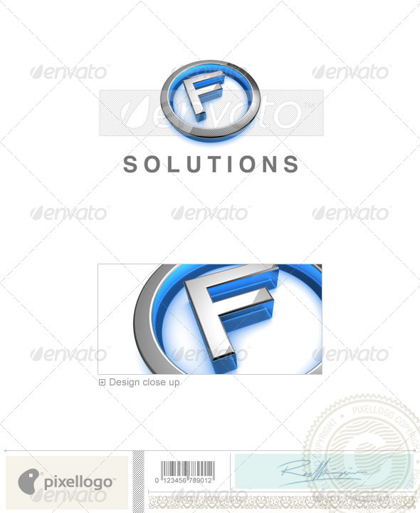 F Logo - 3D-683-F - Letters Logo Templates