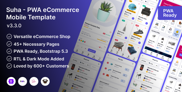 Suha - PWA eCommerce Mobile Template