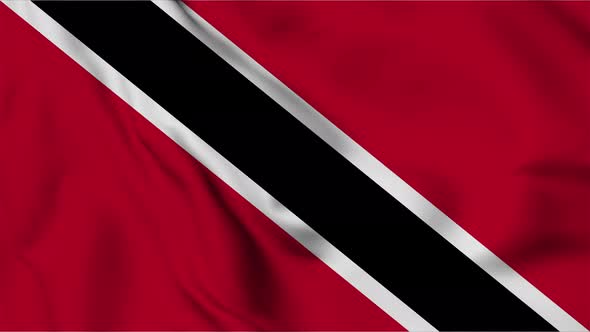 Trinidad and Tobago flag seamless closeup waving