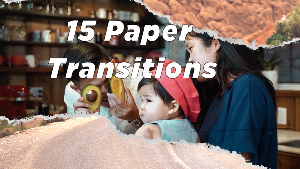 15 Paper Transitions Elements template preview