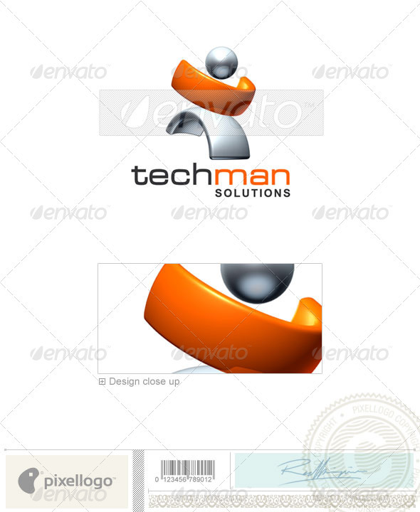 Technology Logo - 3D-386 - 3d Abstract