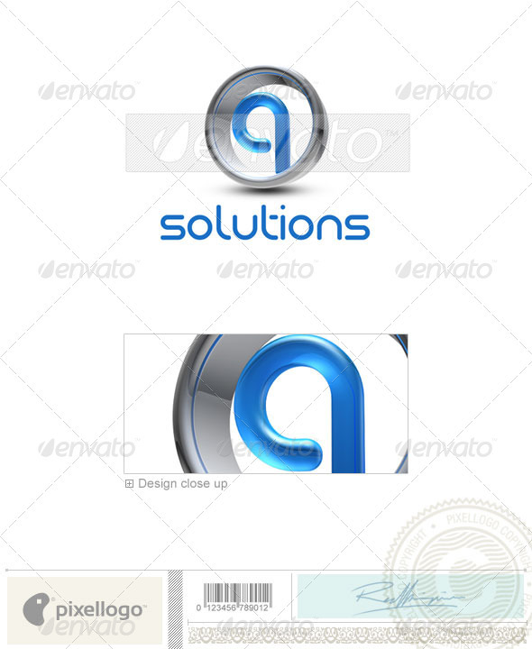 Q Logo - 3D-288-Q - Letters Logo Templates