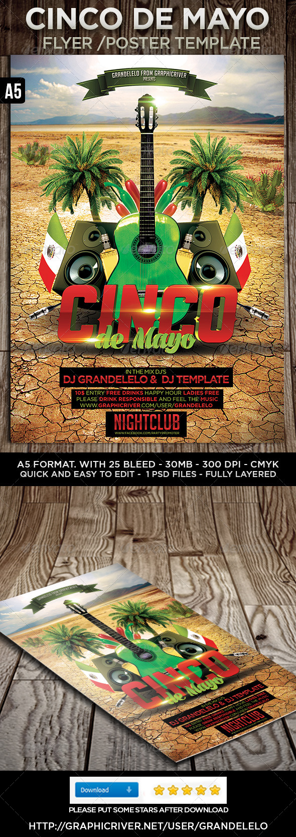 5 de Mayo Flyer Poster Template - Holidays Events