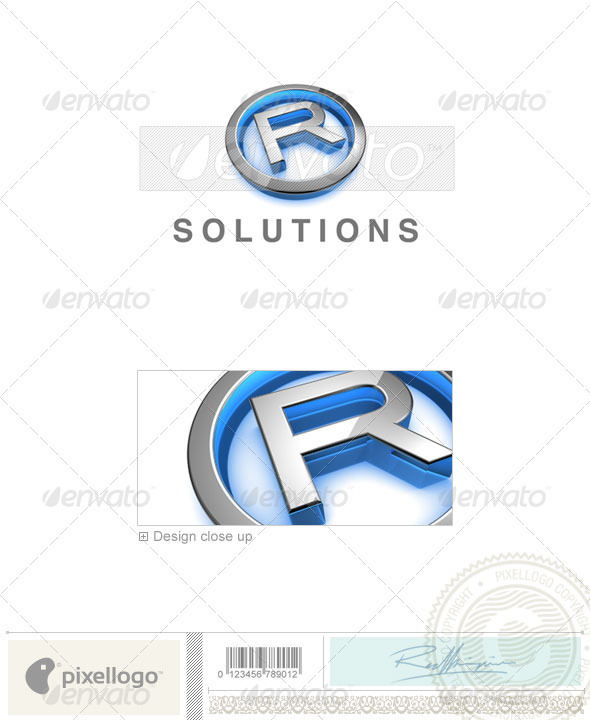 R Logo - 3D-683-R - Letters Logo Templates