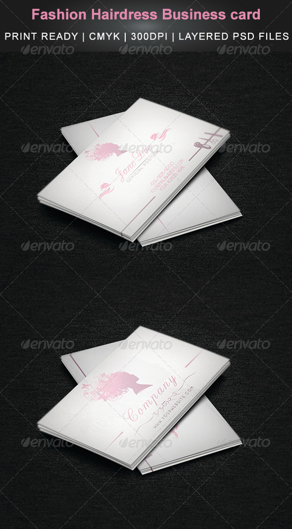 Fashion Hairdress Business card - Business Cards Print Templates