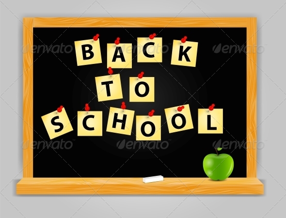 Back to School Vector Background - Web Technology