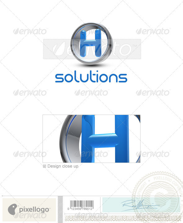 H Logo - 3D-288-H - Letters Logo Templates