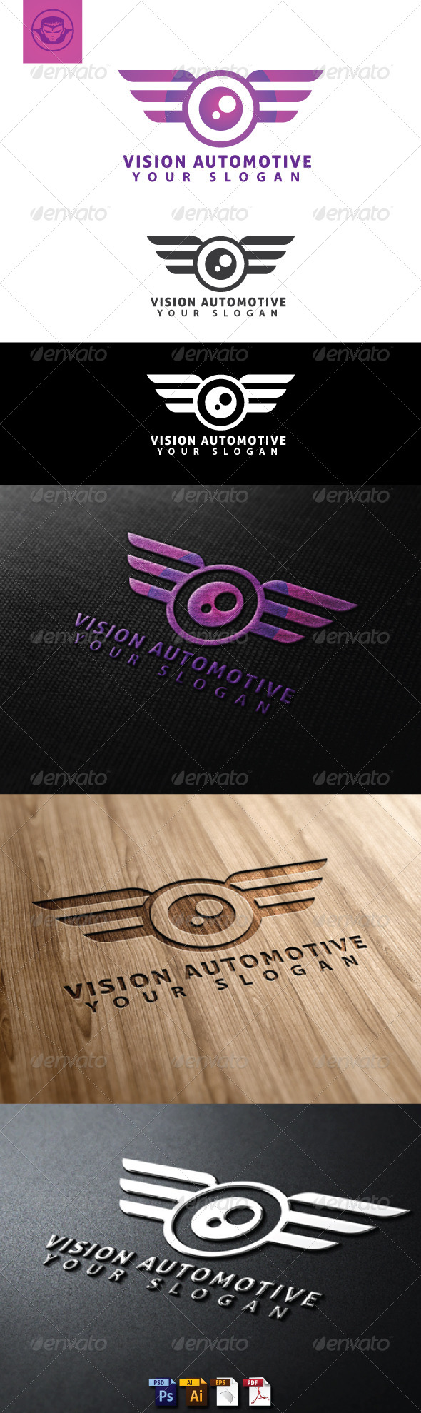 Vision Automotive Logo Template - Symbols Logo Templates