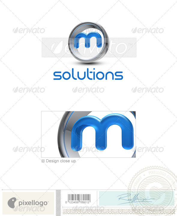 M Logo - 3D-288-M - Letters Logo Templates