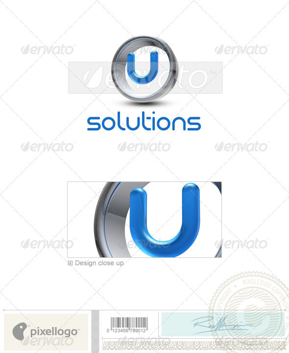 U Logo - 3D-288-U - Letters Logo Templates