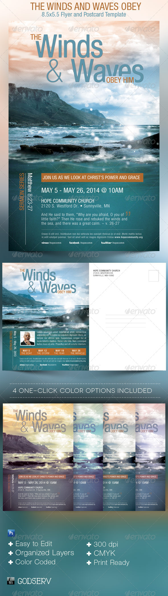 Obey Church Flyer Template - Church Flyers
