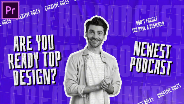 Modern Podcast Promo MOGRT for Premier Pro Premiere Pro template preview