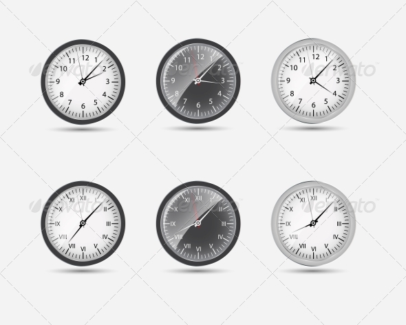 Time Zone World Vector Illustration - Web Technology