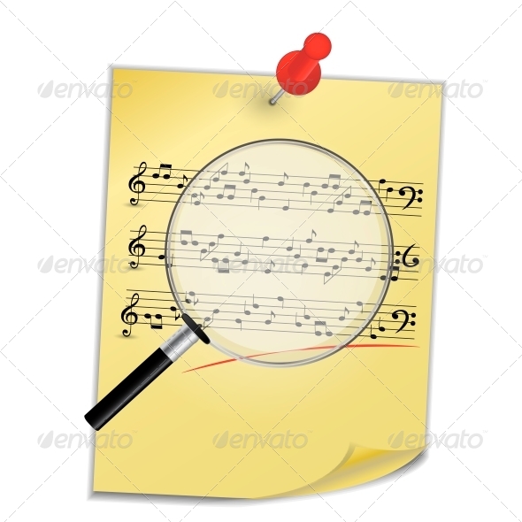 Musical Notes Abstract Background. Vector - Decorative Symbols Decorative
