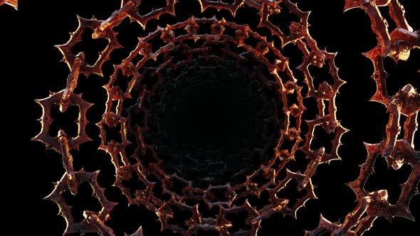 Spiky Metal Chain VJ Loop alt