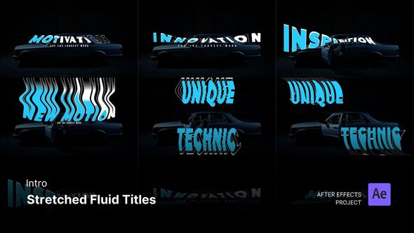 Intro/Opening - Stretched Fluid Titles After Effects Project Files Openers template preview