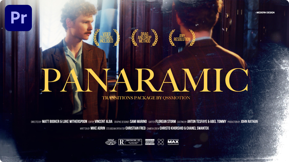 Pan Transitions Premiere Pro template preview