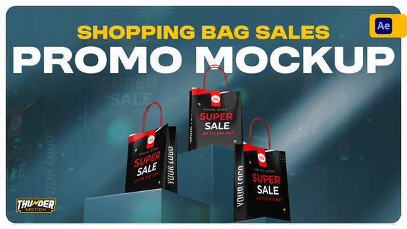 Shopping Bag Sales Promo Mockup Product Promo template preview