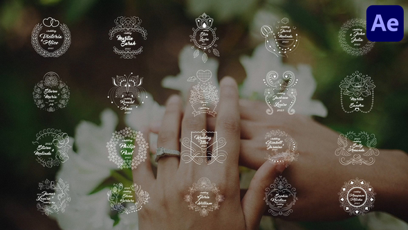 Wedding Titles for After Effects Titles template preview