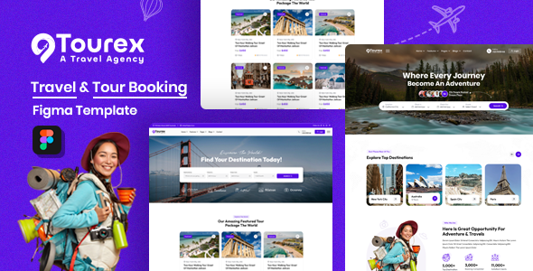 Tourex - Travel & Tour Booking Figma Template