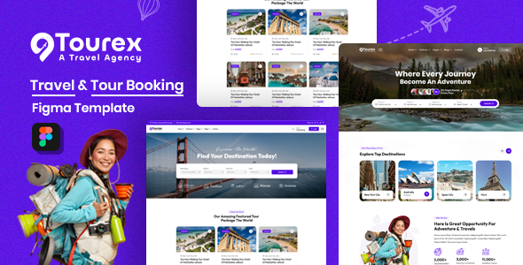 Tourex - Travel & Tour Booking Figma Template by themeadapt | ThemeForest