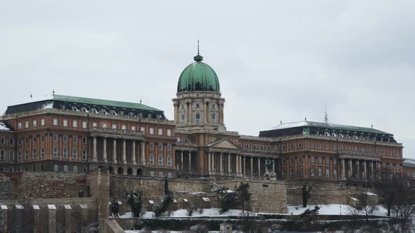 The Facade of the Royal Palace in Budapest alt