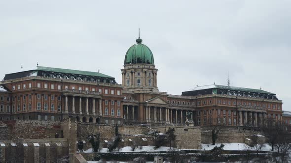 The Facade of the Royal Palace in Budapest