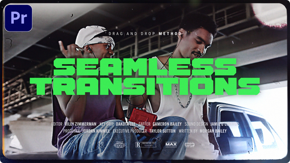 Seamless Transitions Premiere Pro template preview