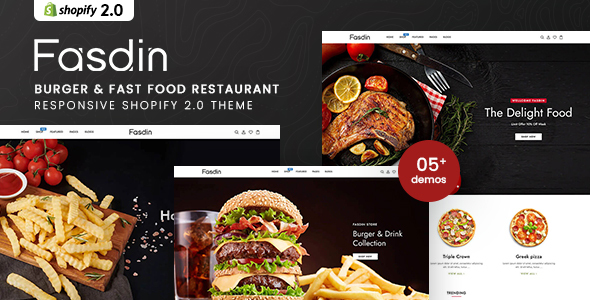 Fasdin - Burger & FastFood Restaurant Responsive Shopify 2.0 Theme