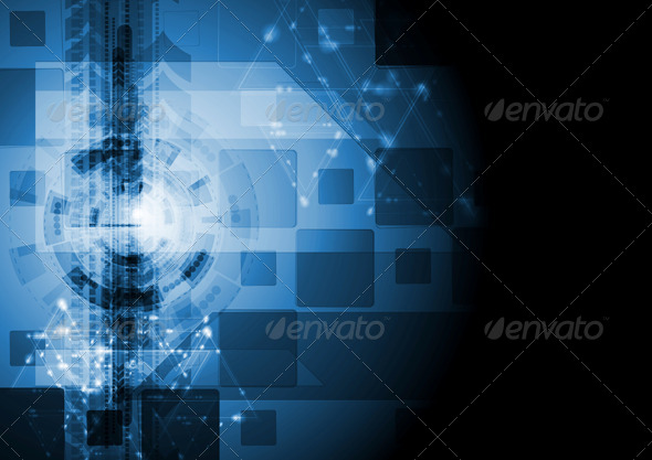 Dark Blue Vector Hi-Tech Design - Backgrounds Decorative