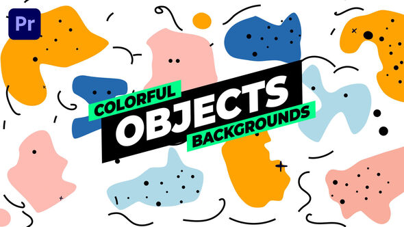 Colorful Objects Backgrounds Premiere Pro template preview