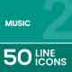 Music Line Icons 