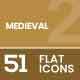 Medieval Flat Multicolor Icons 