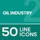 Oil Industry Line Icons 