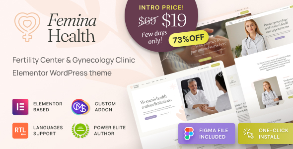 Femina Health - Women's Health & Fertility Clinic Medical WordPress Theme