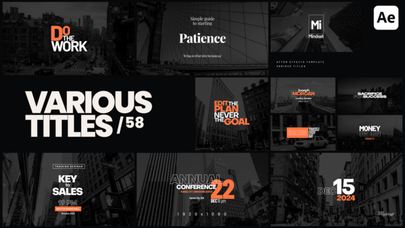 Various Titles 58 Titles template preview