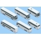 Singlecolored White Isometric Buses 