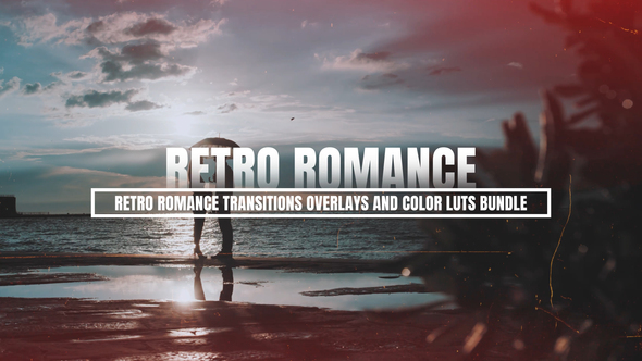 Retro Romance Transitions Overlays and Color LUTs Bundle Elements template preview