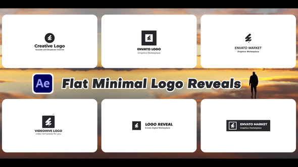 Flat Minimal Logo Reveals Logo Stings template preview