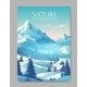 Winter Mountain Landscape Poster 