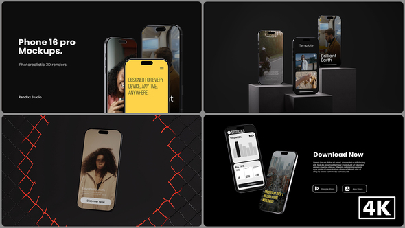 Phone 16 Pro Mockups Product Promo template preview