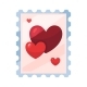 Postage Stamp with Heart Card for Valentines Day 