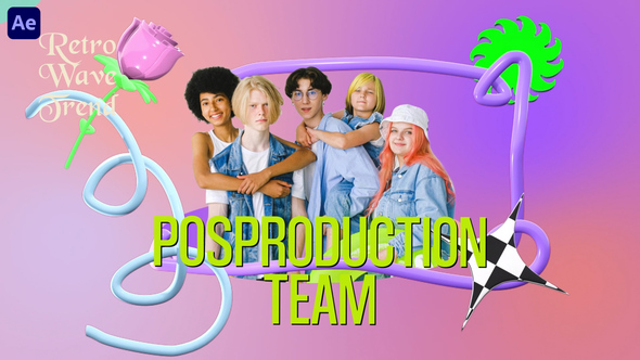 Y2K Postmodern Intro Reveal Video Displays template preview