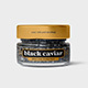 Clear Glass Jar with Black Caviar Mockup Set 