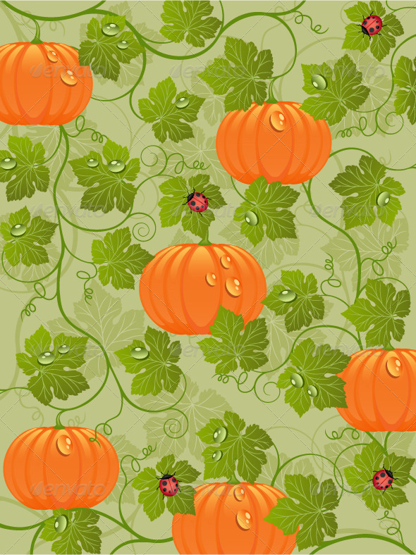Abstract background with a pumpkin